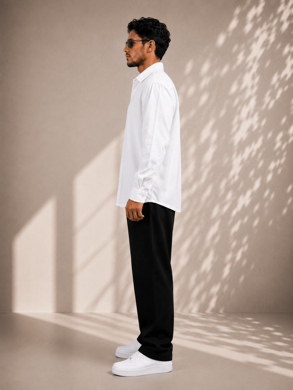 Beyaz Oversize Erkek Gömlek – Premium Rahat Kalıp