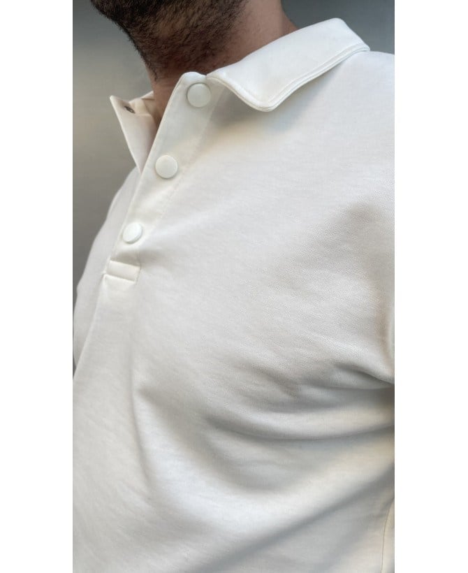 Casual Men Beyaz Polo Yaka Slim Fit T-Shirt
