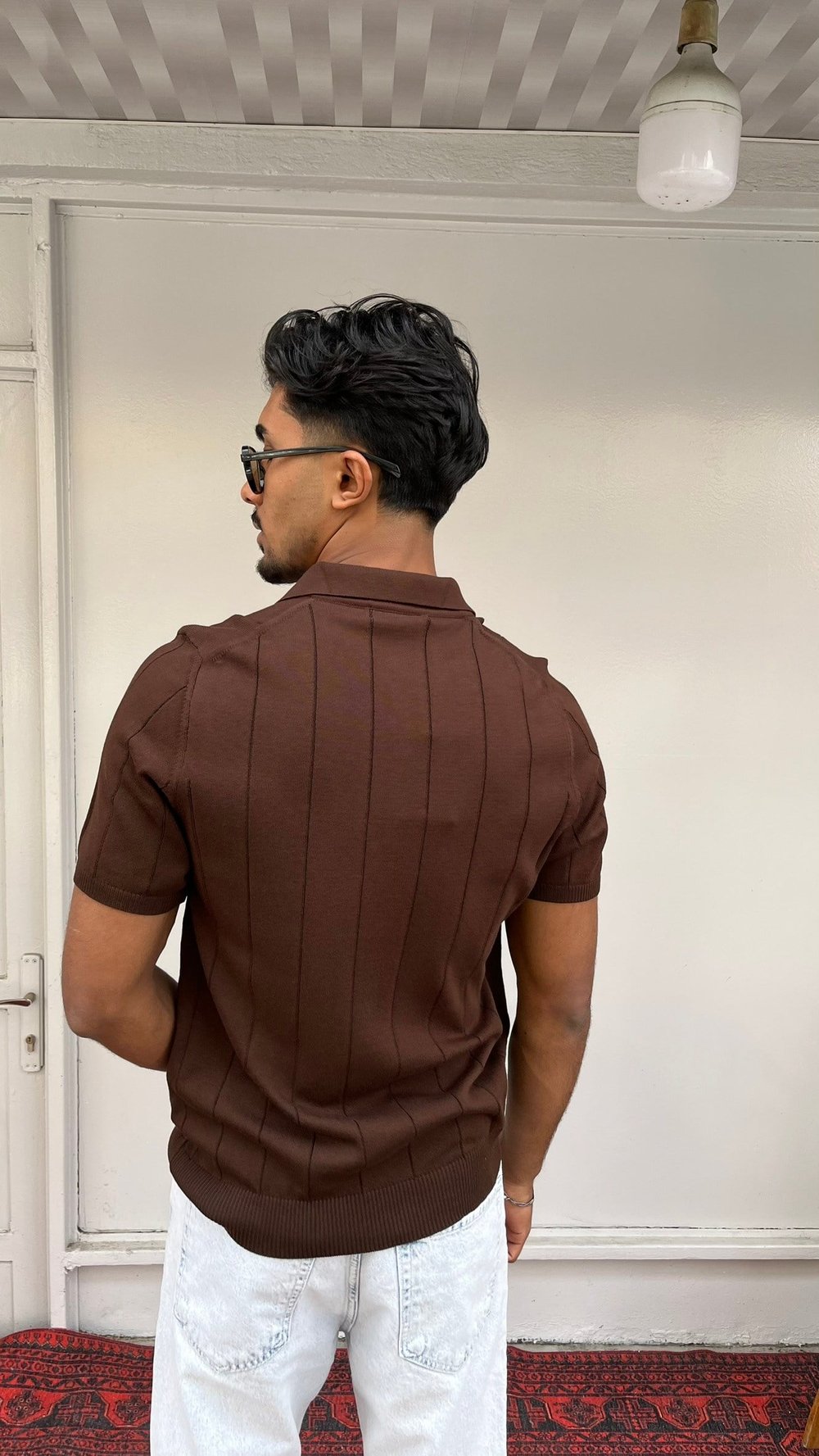 Monaco Fit Kahve Triko Polo T-Shirt