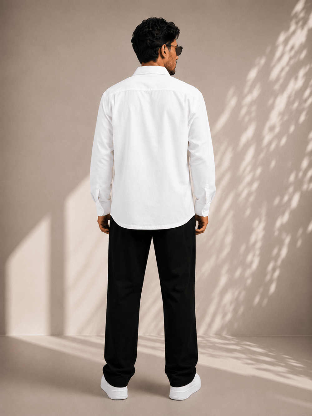 Beyaz Oversize Erkek Gömlek – Premium Rahat Kalıp