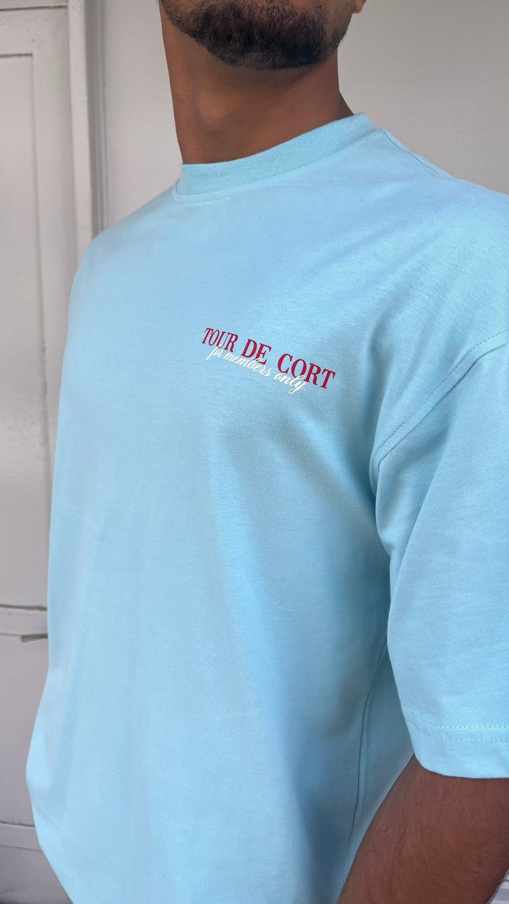 Casualment Tour De Court Oversize T-Shirt – Sky Blue