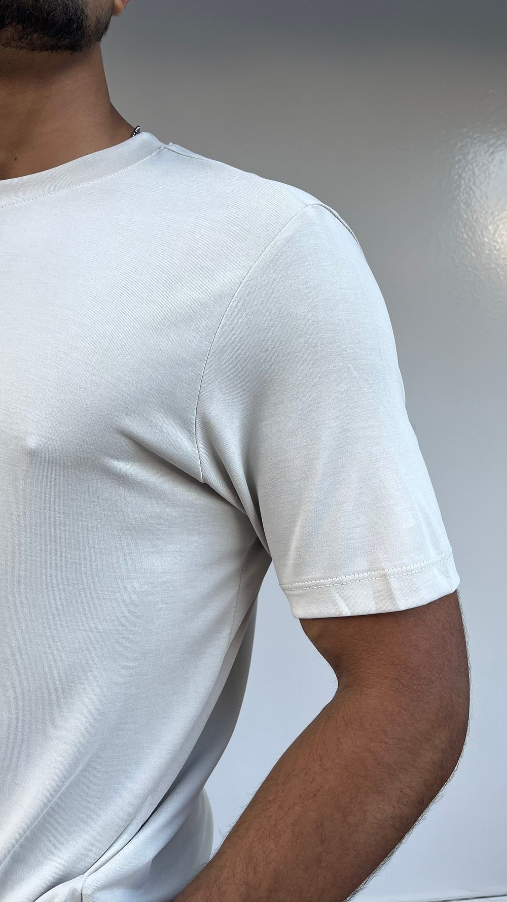 Bej Premium Basic Tişört