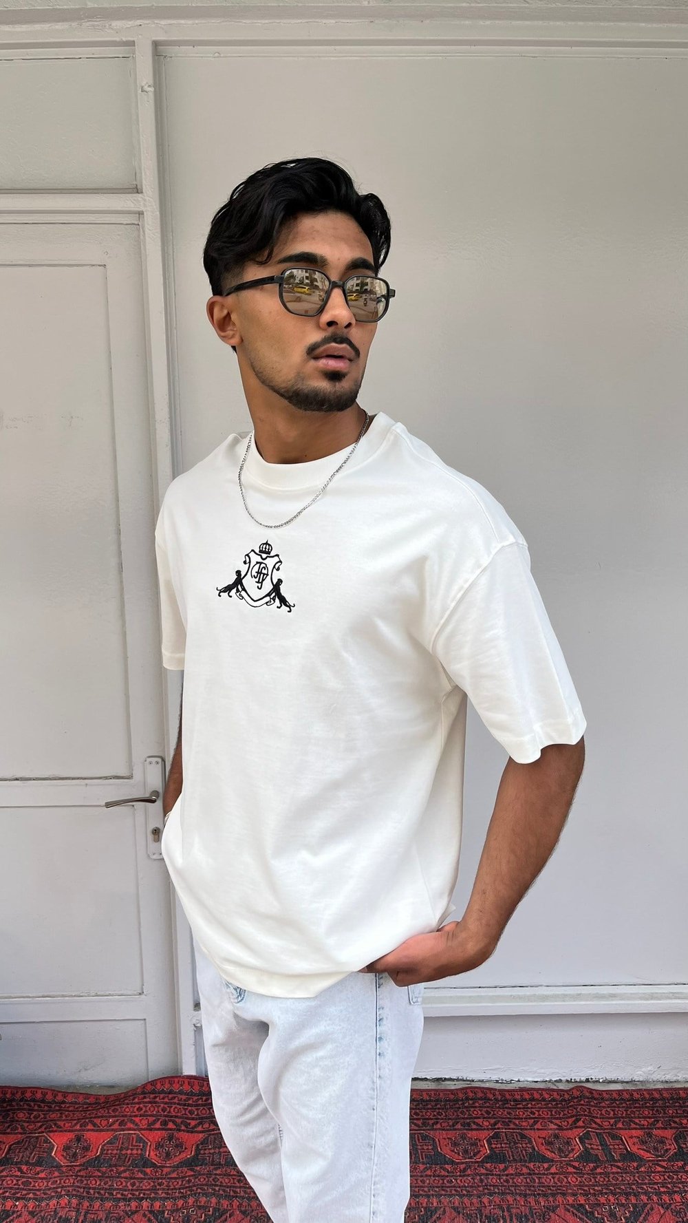 Elite Club Oversize Ekru T-Shirt