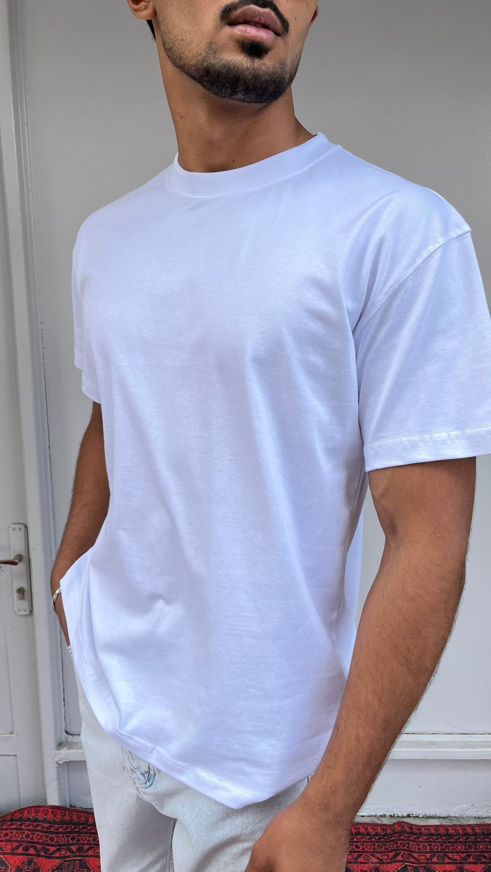 Wong Basic Oversize Beyaz T-Shirt