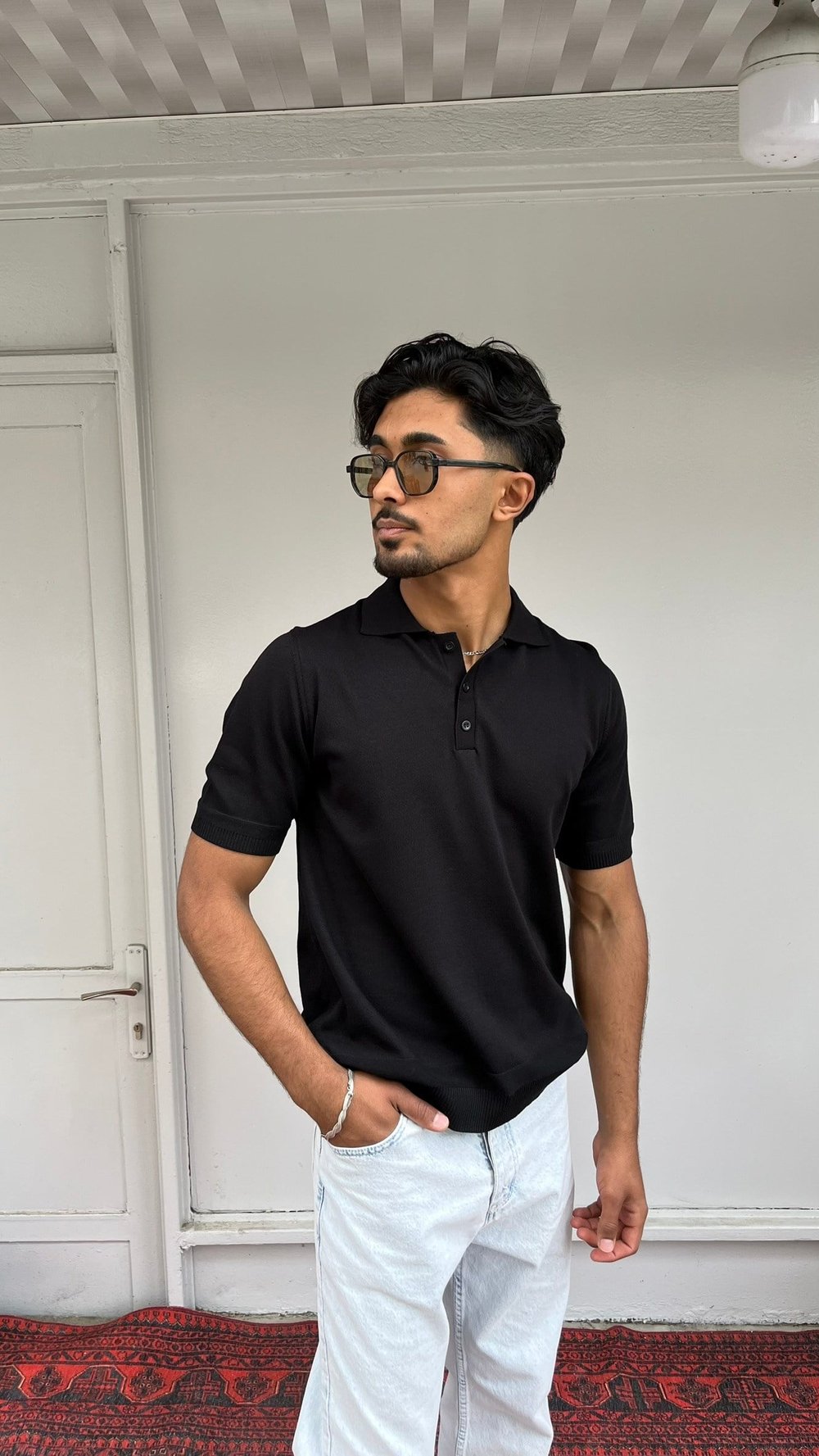 Noir Essence Siyah Premium Polo Triko Tişört