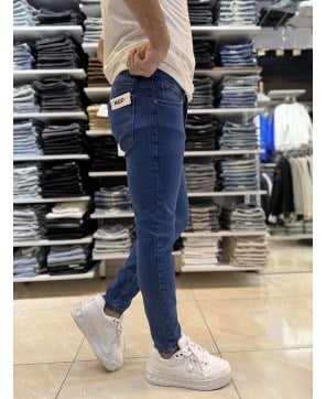 Düz Mavi Skinny Fit Jean 431CslKe