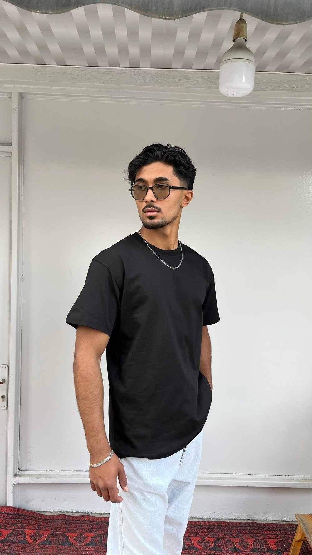 Wong Basic Oversize Siyah T-Shirt