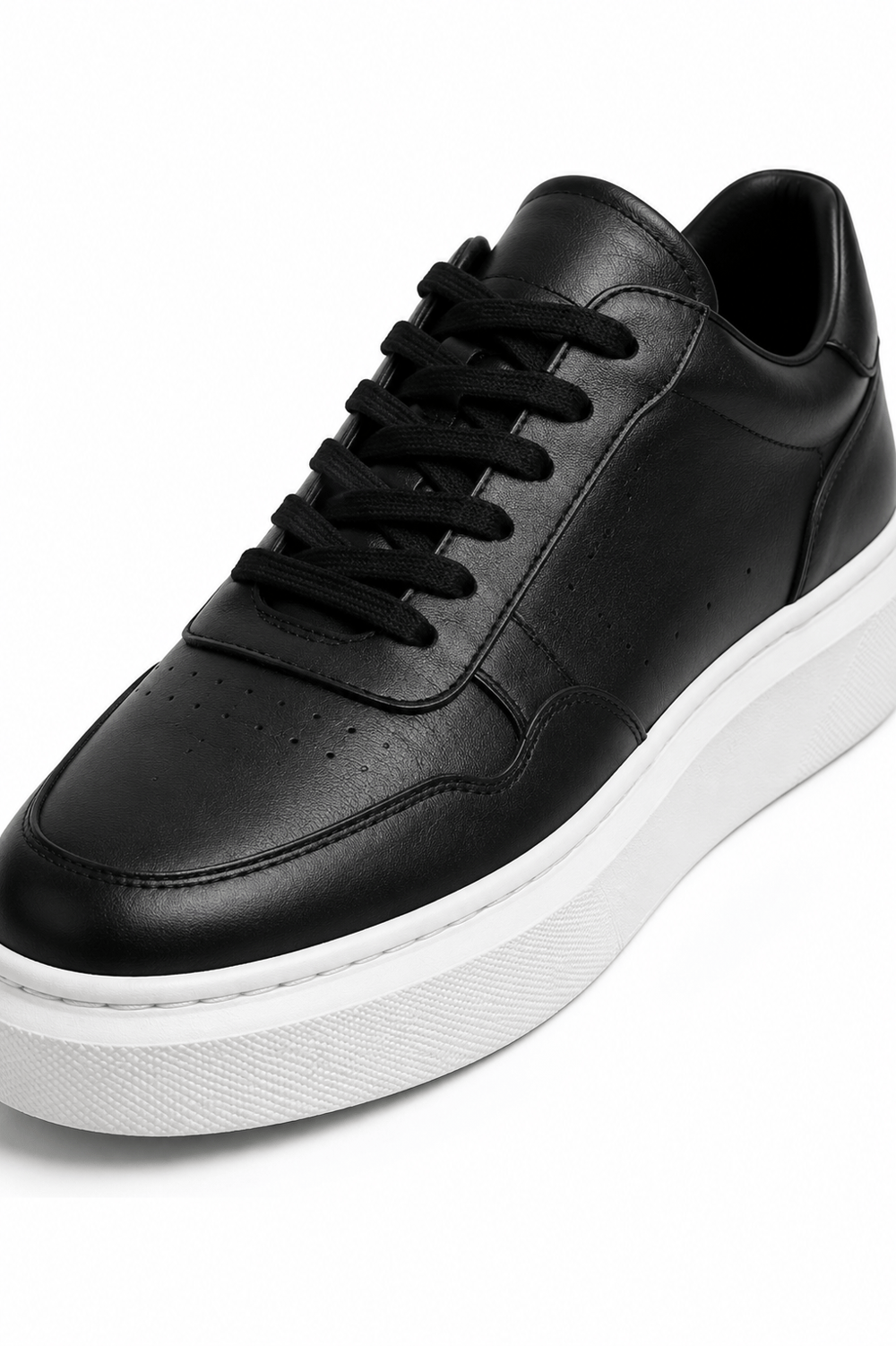 Siyah Beyaz Kalın Taban Erkek Sneaker