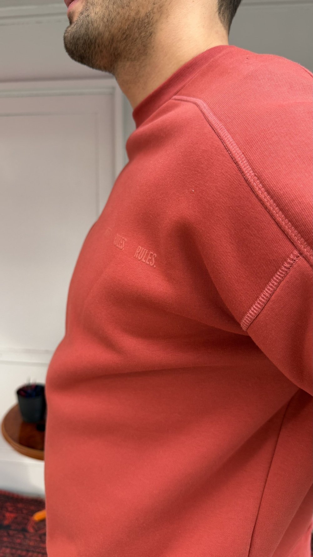 El Yazı Detay Şardonlu Oversize Sweat