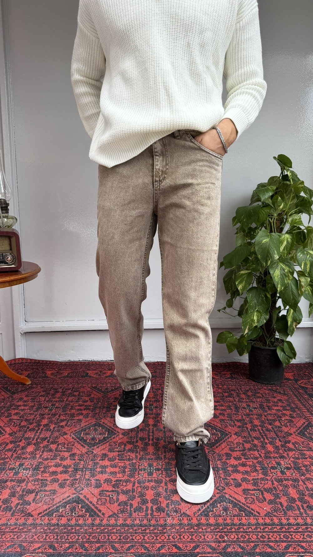 Green Camel Yıkamalı Baggy Jean