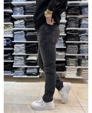 Gri Yıkamalı Slim Fit Jean 126CslMa