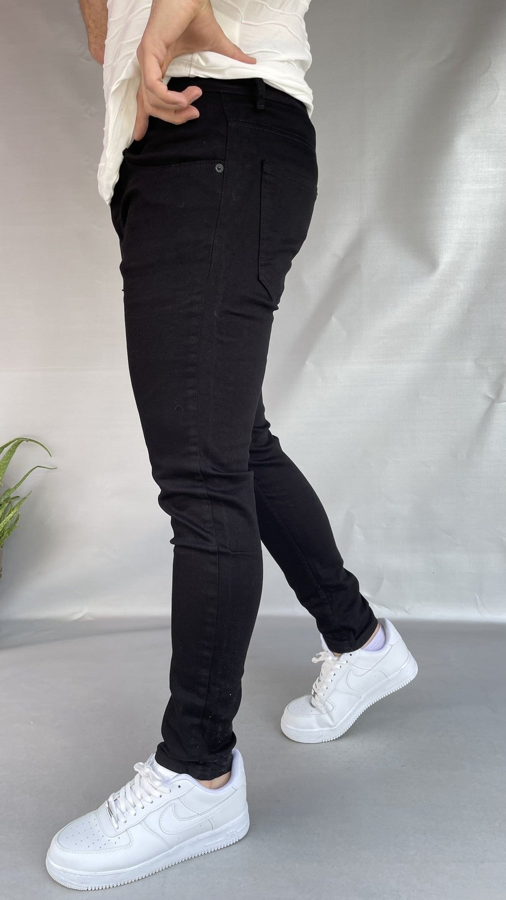 Hendricks Düz Siyah Skinny Jean