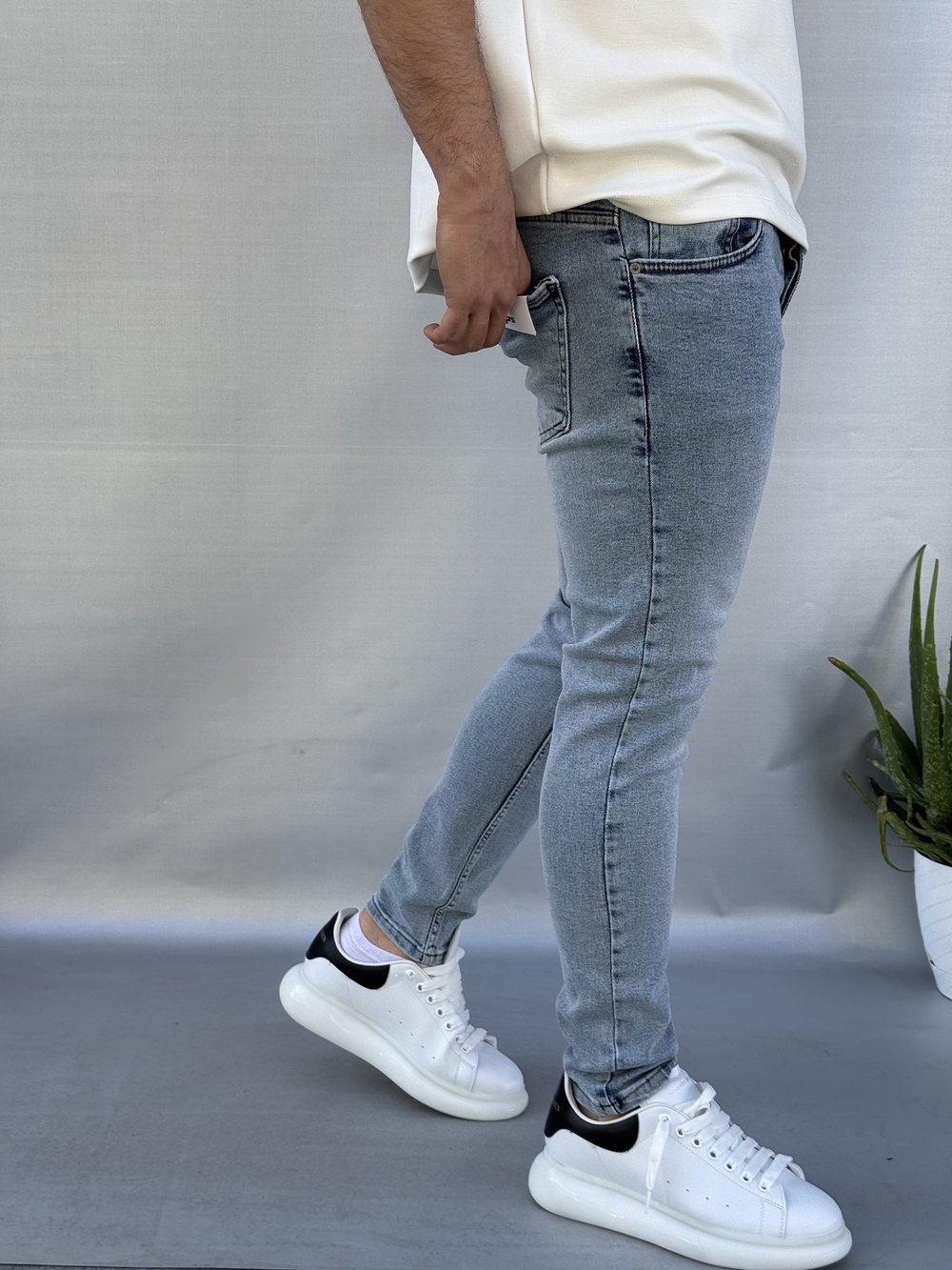 Kar Yıkamalı Skinny Pantolon