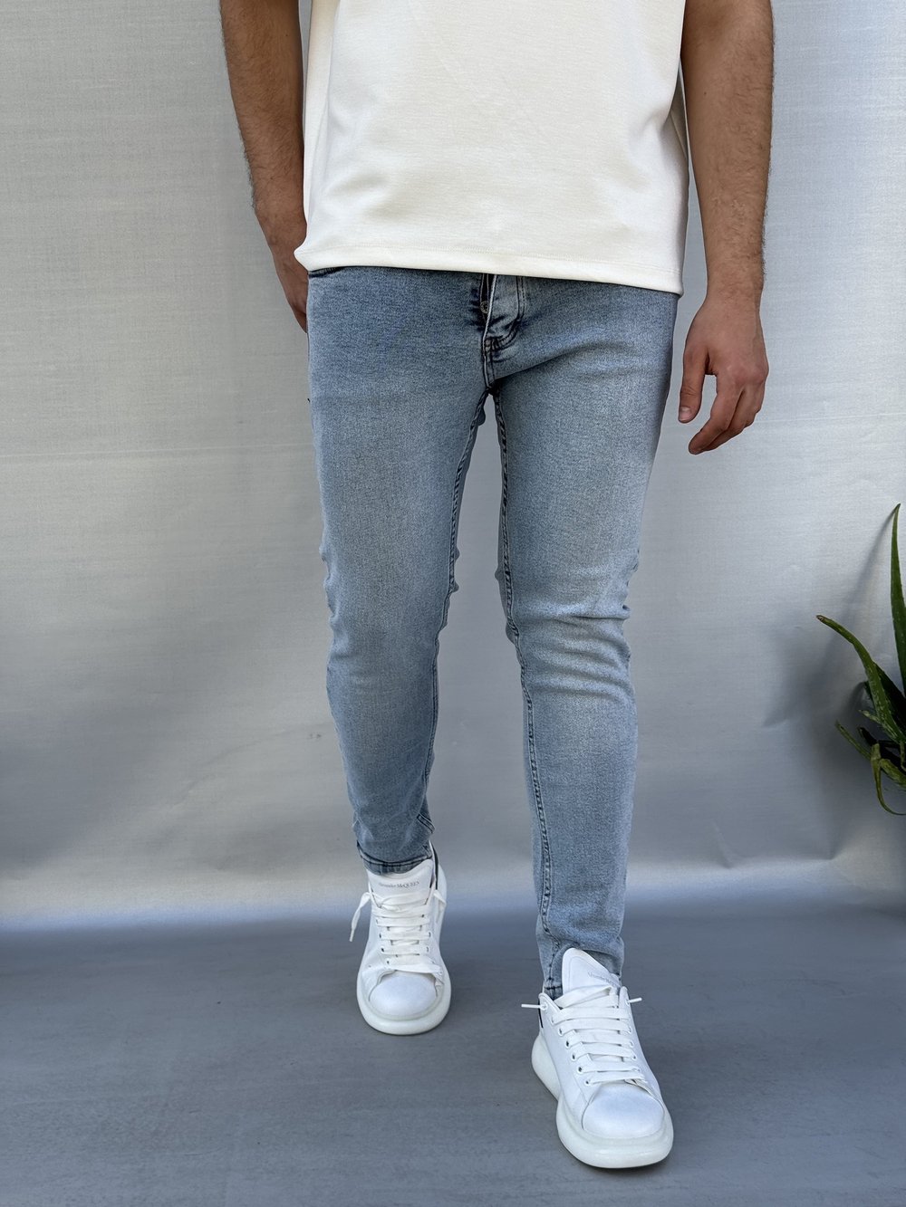 Kar Yıkamalı Skinny Pantolon