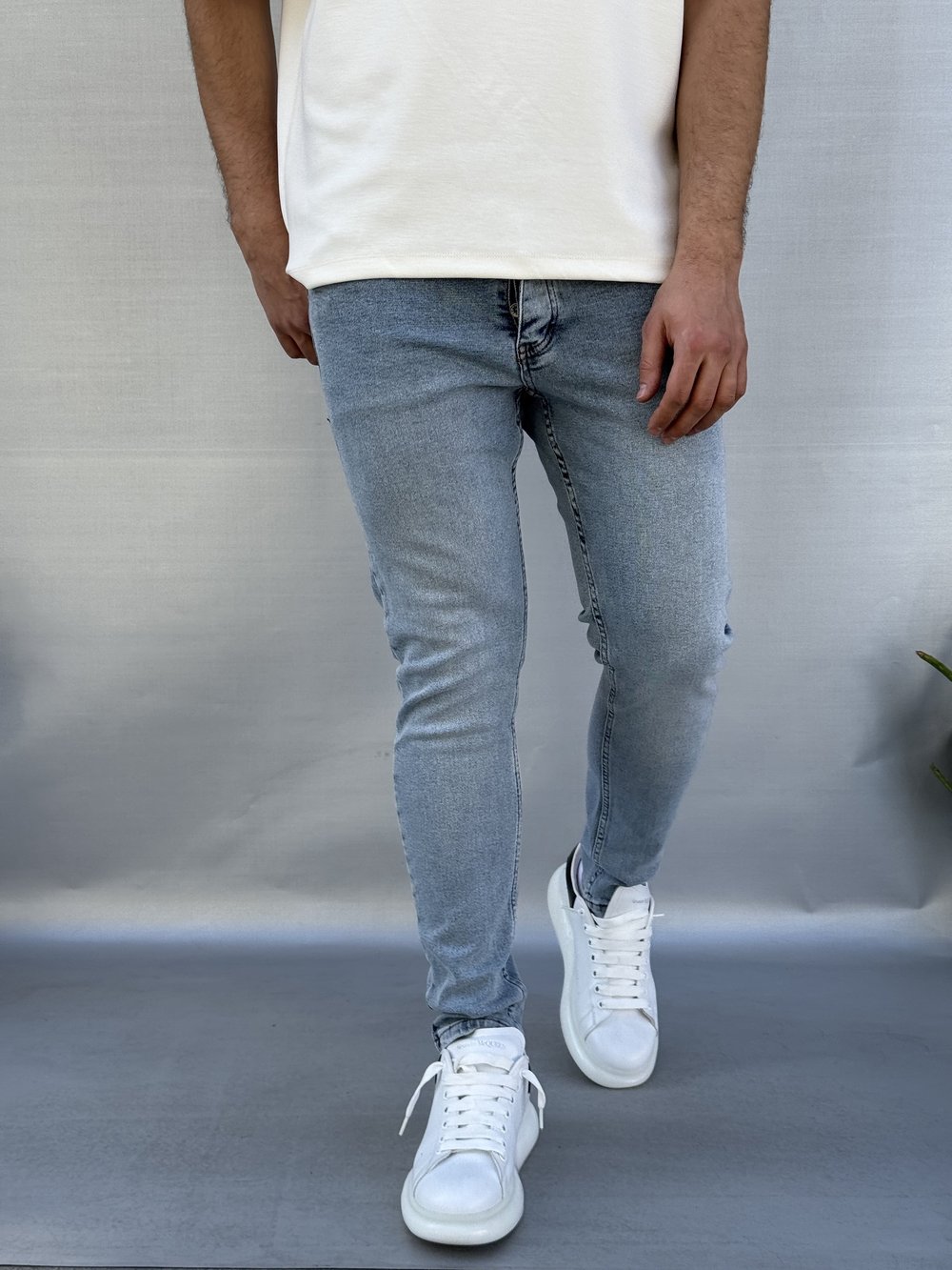 Kar Yıkamalı Skinny Pantolon