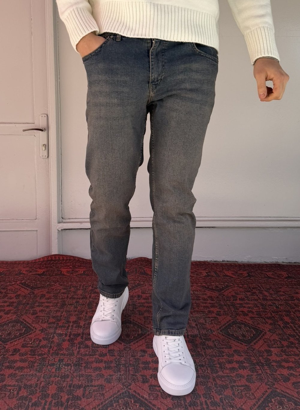 Keps Parmak Yıkamalı Regular Jean