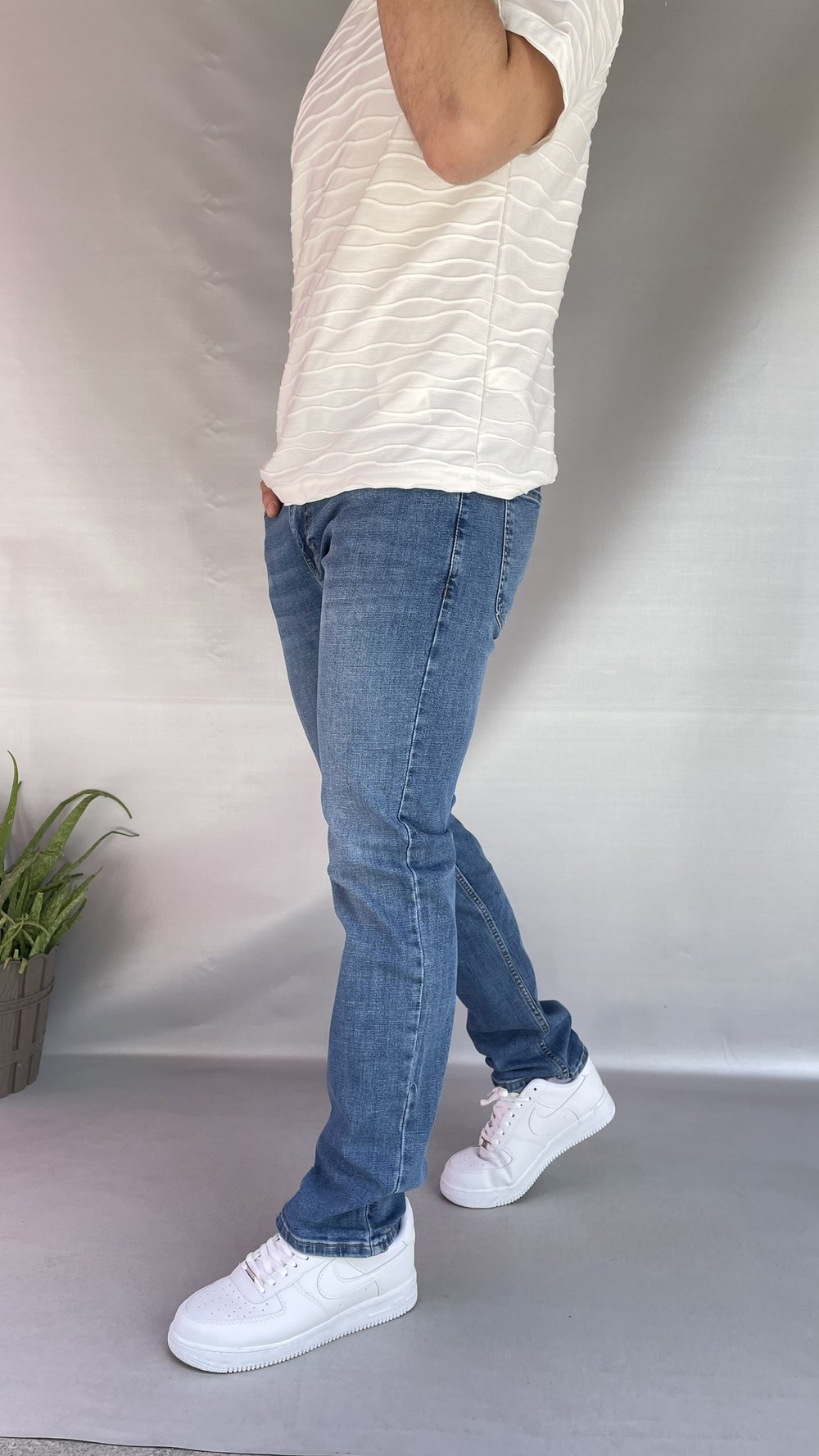 Martin Düz Mavi Slim Fit Jean