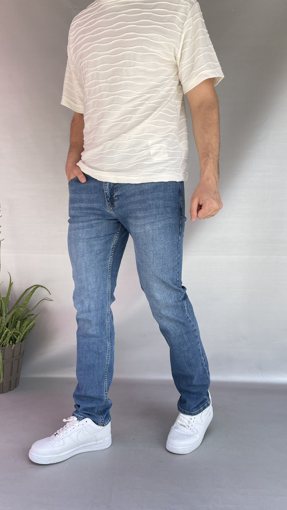 Martin Düz Mavi Slim Fit Jean