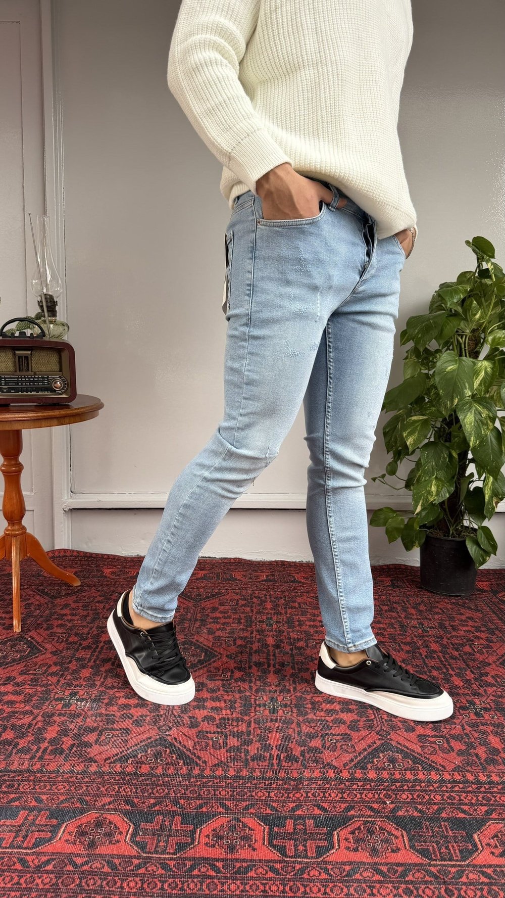 Martin Tırnaklı-Eskitmeli SkinnyFit Jean