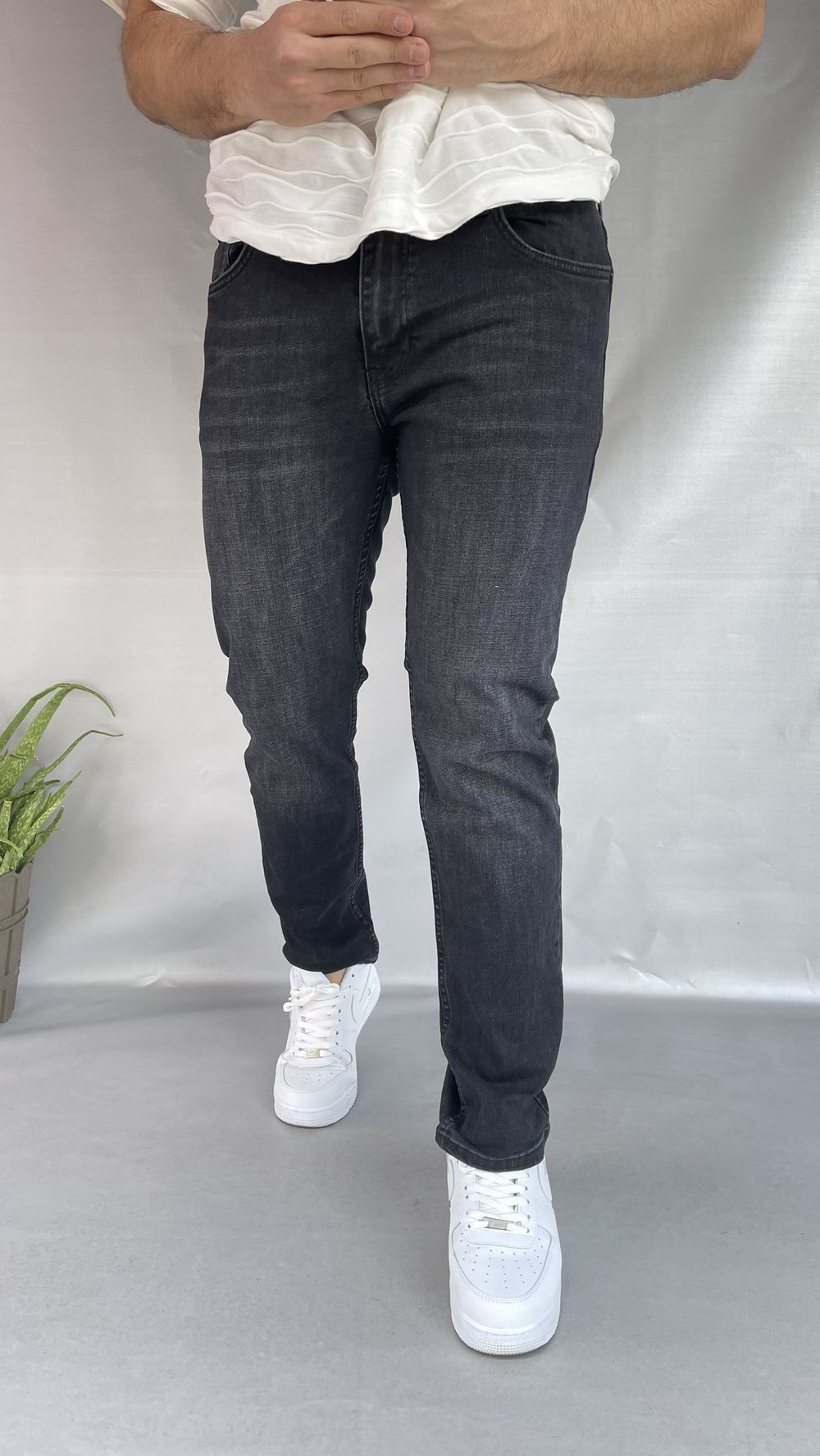 Martin Yıkamalı Siyah Slim Fit Jean