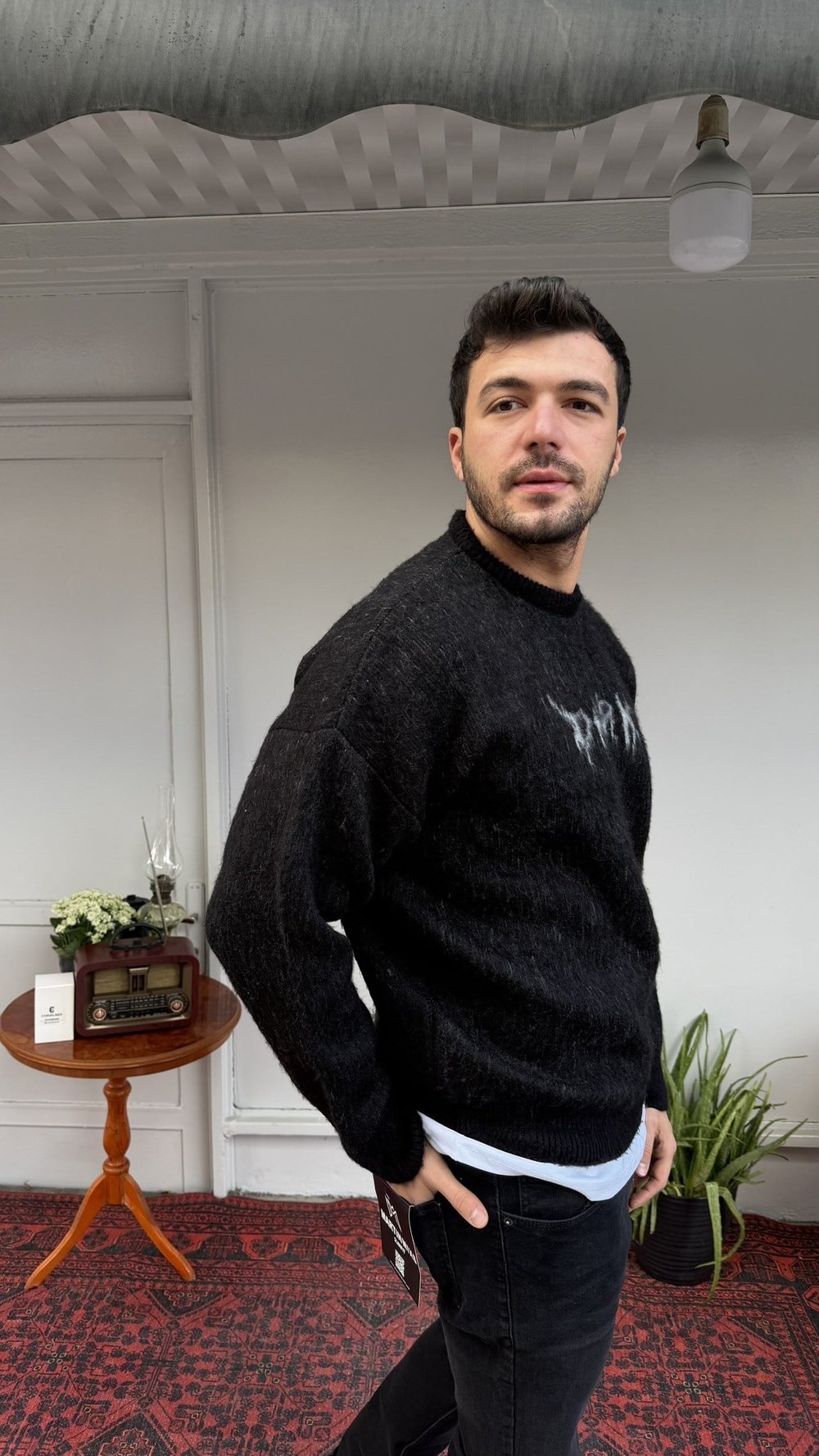 Retro 6008 Baskılı Kazak