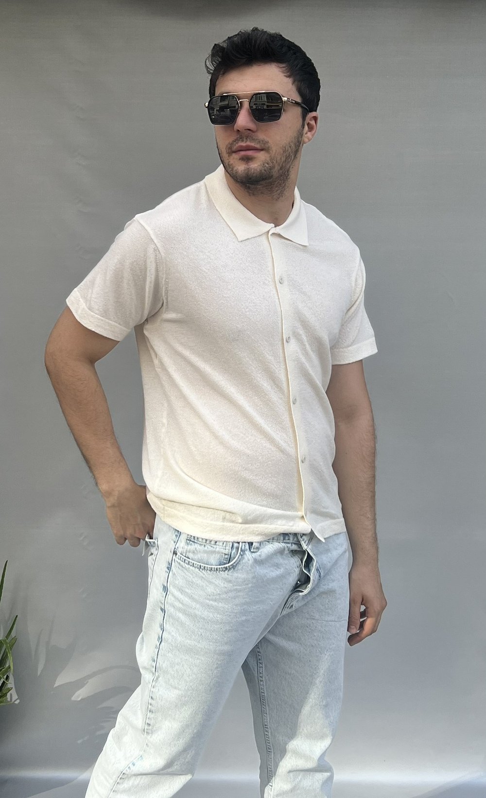 Triko Düğmeli Gömlek