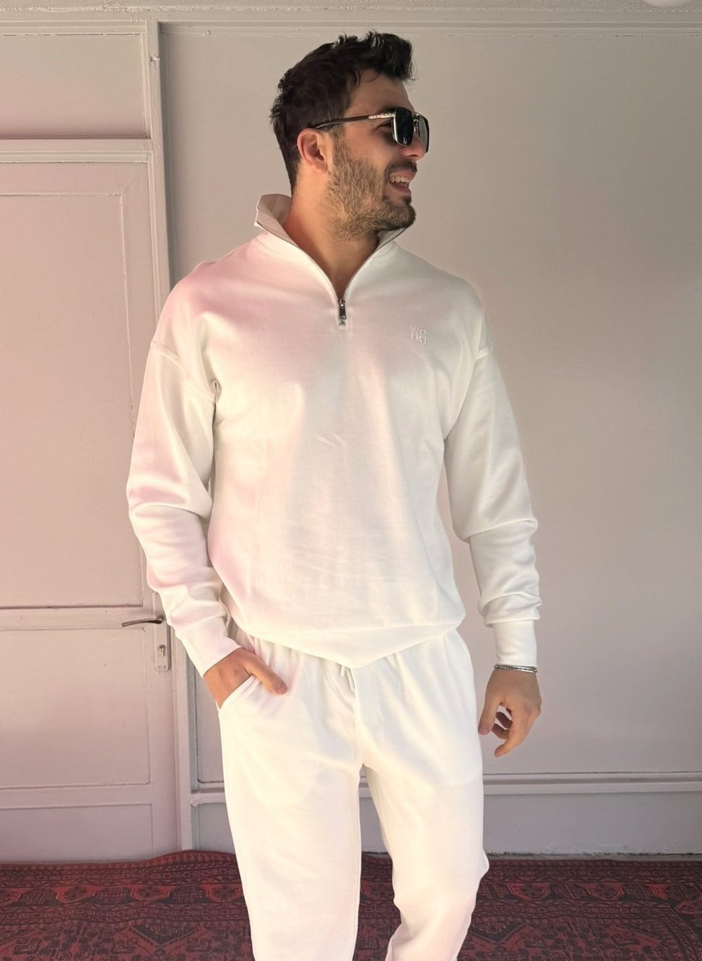 Wong Şardonsuz Yarım Fermuarlı Sweat