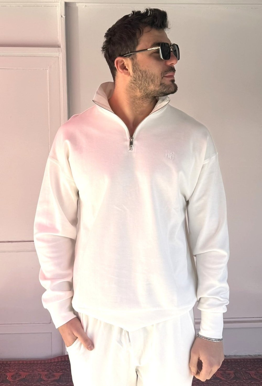 Wong Şardonsuz Yarım Fermuarlı Sweat