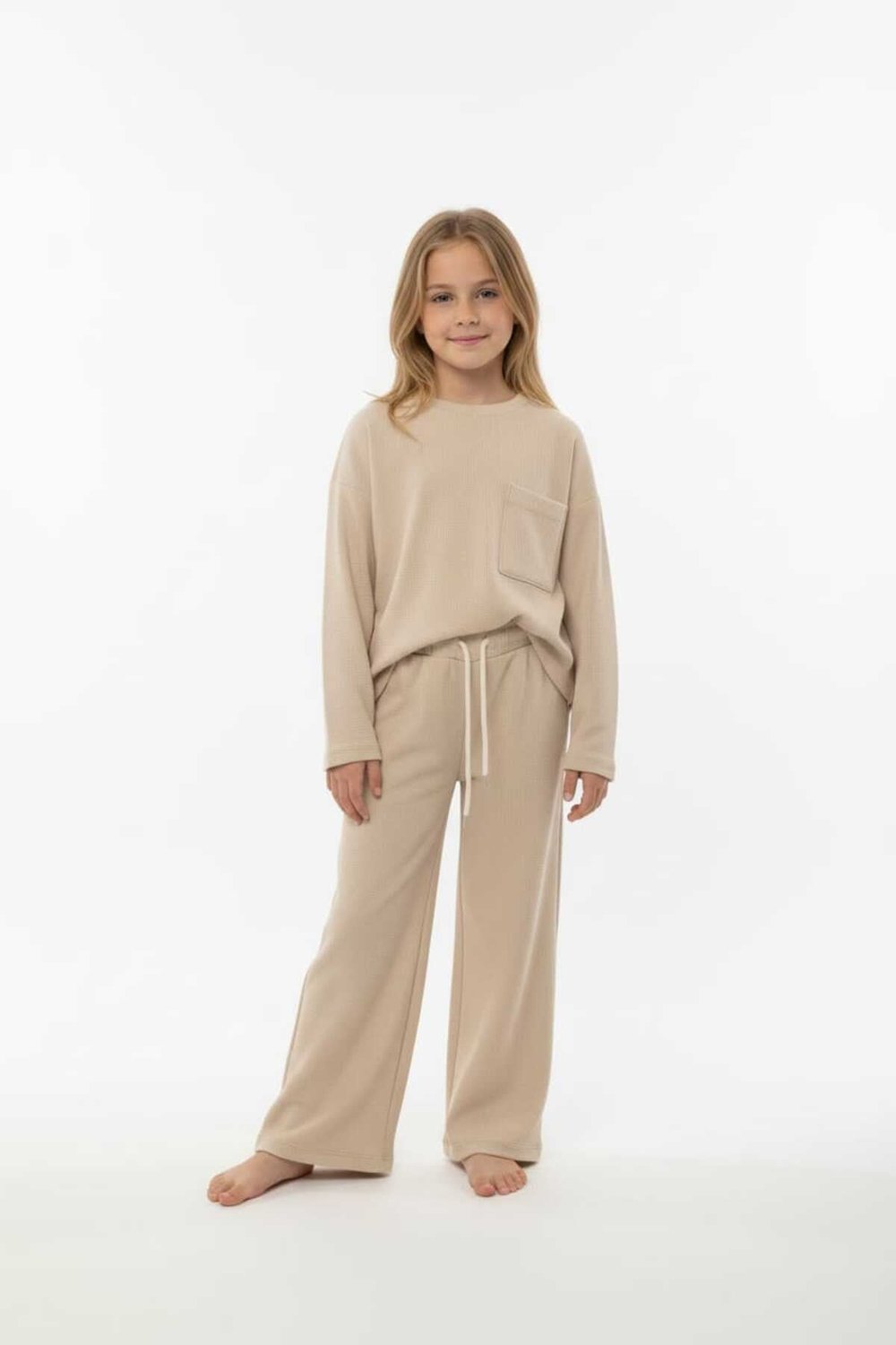 %100 Pamuk Çocuk Oversize Alt Üst Takım - Unisex Rahat Kalıp