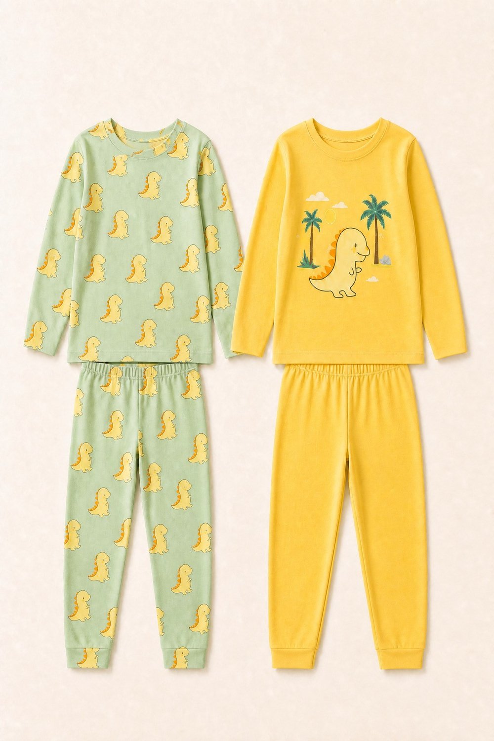 Çocuk Pijama Takımı – Pamuklu Likralı ve İnterlok Penye Kumaş – 2-10 Yaş