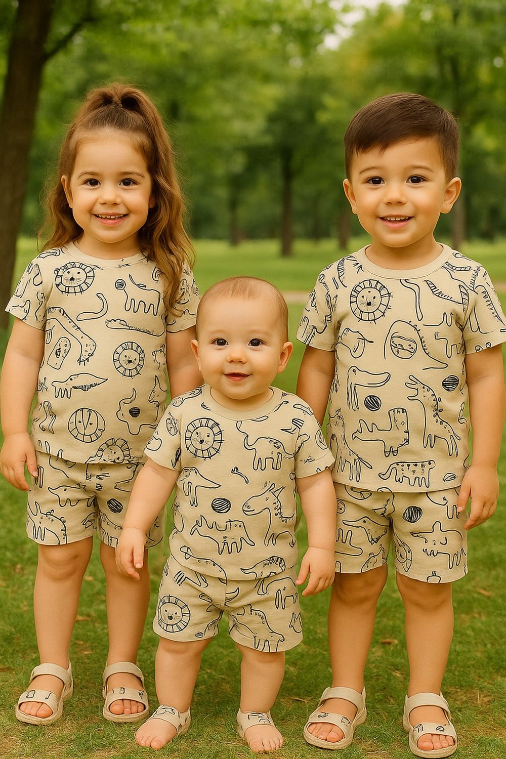 saferi krem reng yazlık pijama takımı