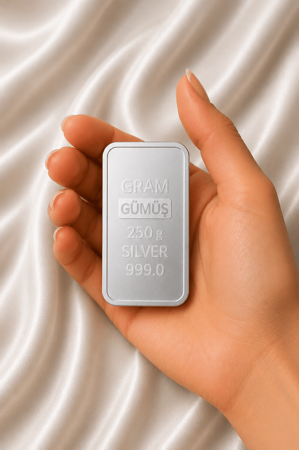 250 Gr (Gram) Külçe (999,0) Gümüş – Yatırımlık Gümüş