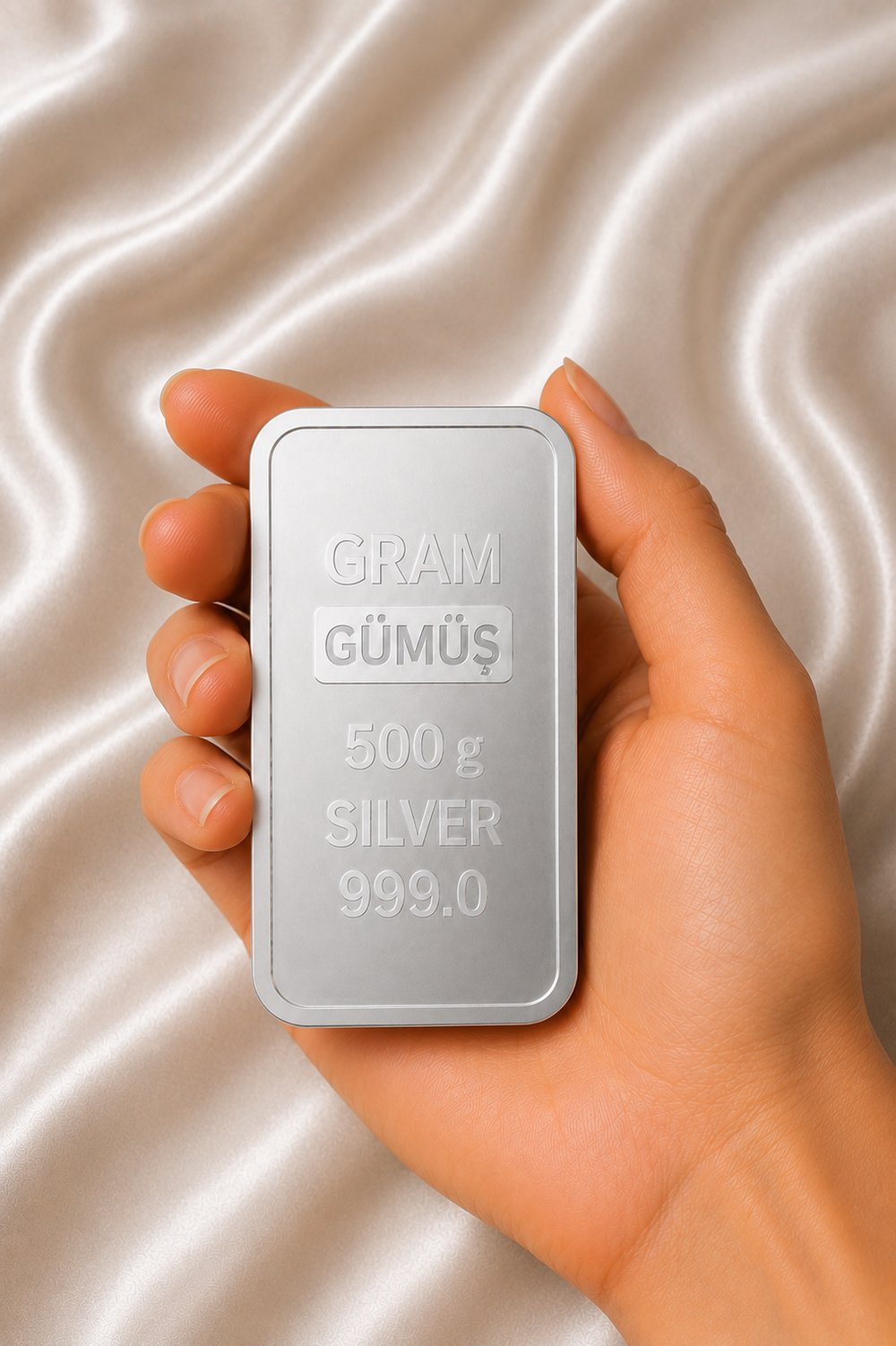 500 Gr (Gram) Külçe (999,0) Gümüş – Yatırımlık Gümüş