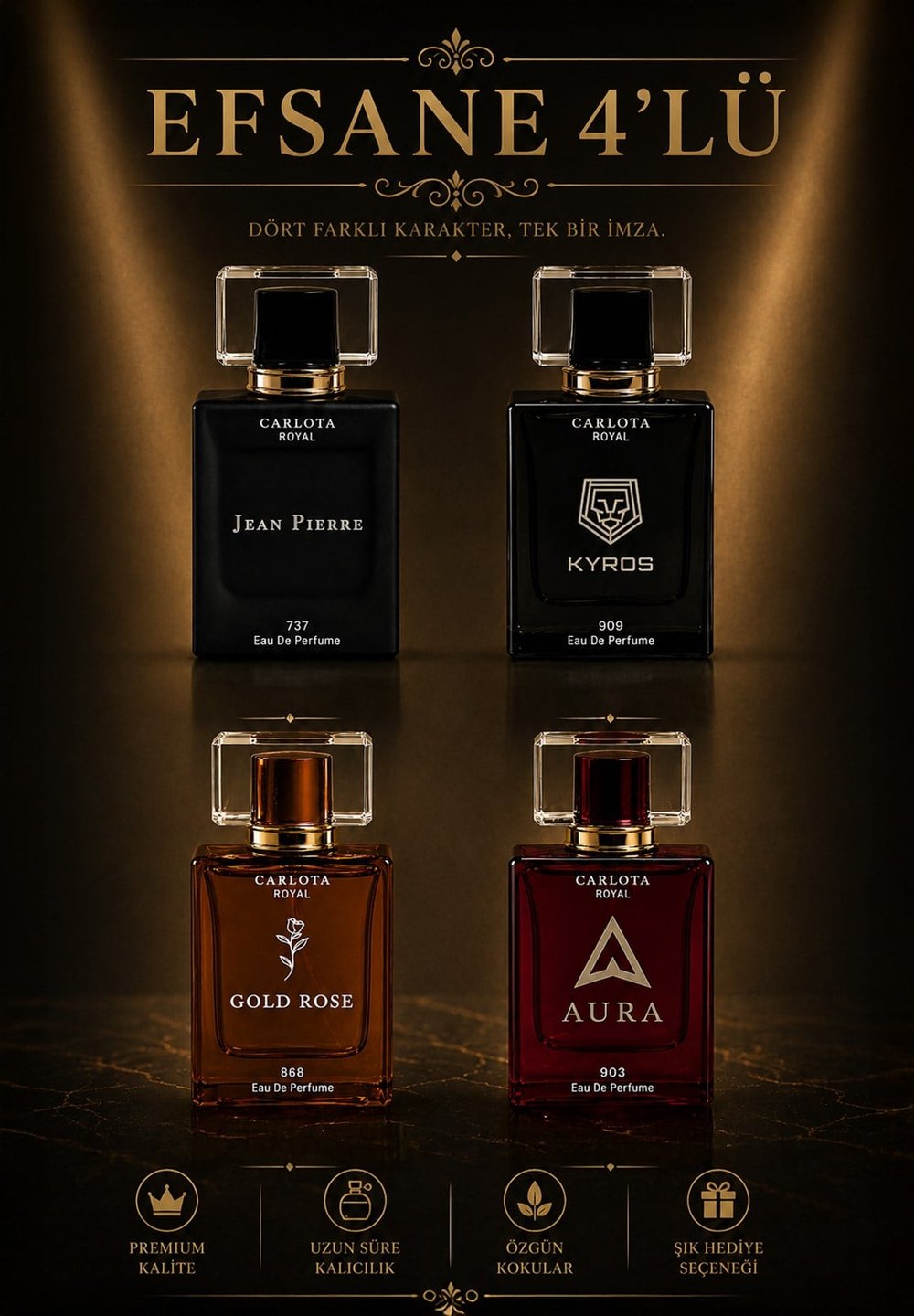 Efsane 4'lü Aura & Kyros & Jean Pierre & Gold Rose