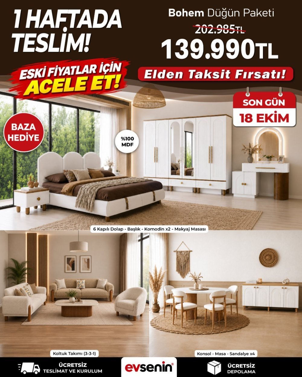 Bohem Düğün Paketi