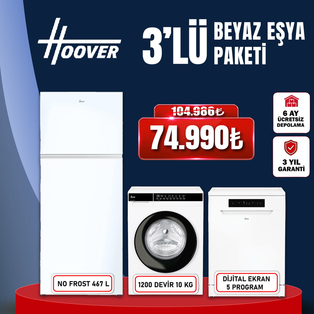 Hoover 3'lü Beyaz Eşya Paketi