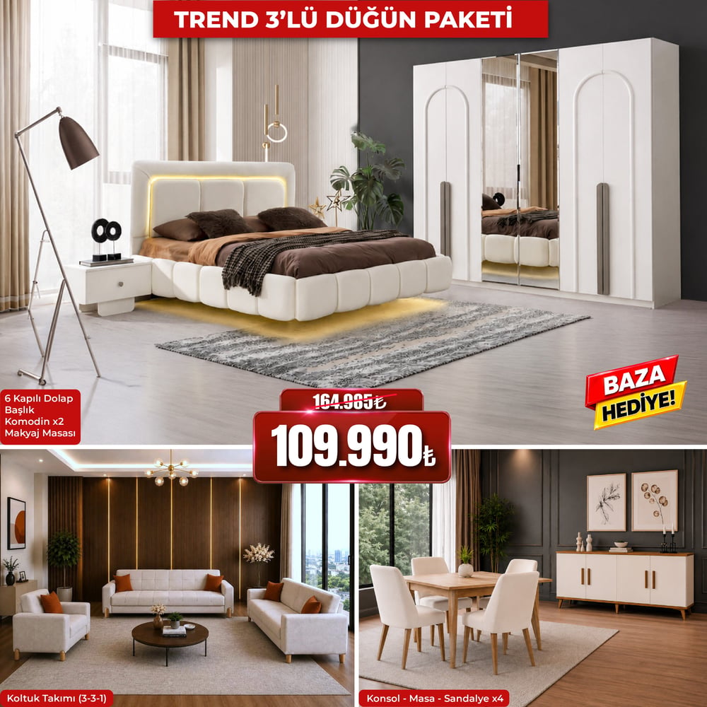 Trend 3'lü Dügün Paketi
