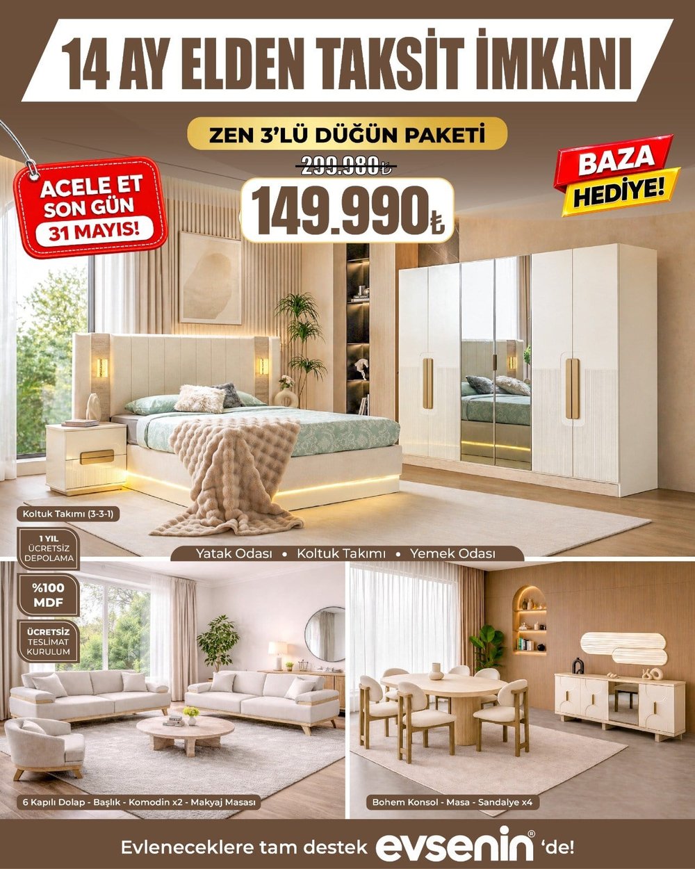 Zen 3'lü Dügün Paketi