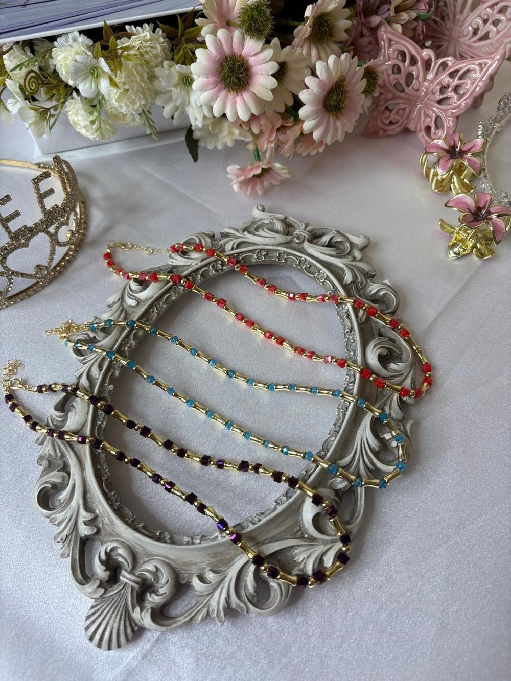 VİP ÖZEL SERİ EL YAPIMI SUMMER GİRL KOLYE MOR