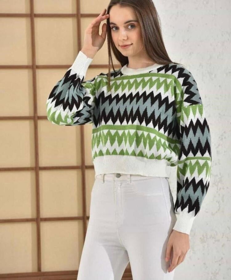 ZİKZAK MODEL TASARIM KAZAK