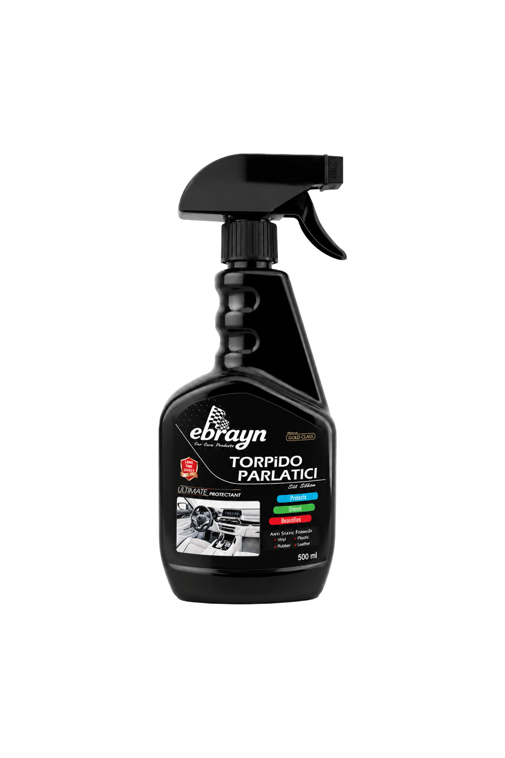 Ebrayn Torpido Parlatıcı Süt Silikon Sprey 500 ml - Anti-Statik Koruyucu ve Yenileyici