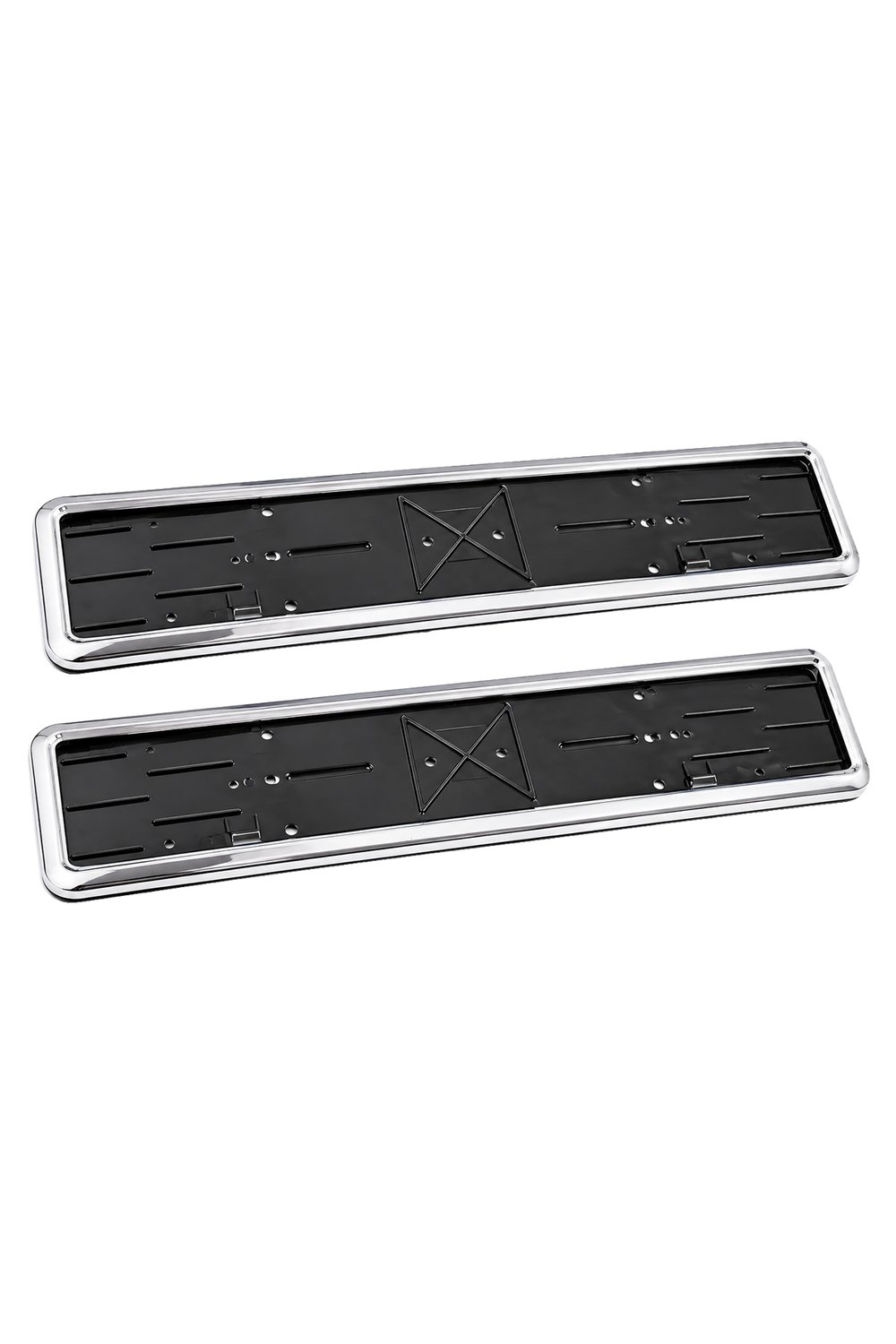 Krom Çerçeveli Universal Araç Plakalık Seti (2 Adet)