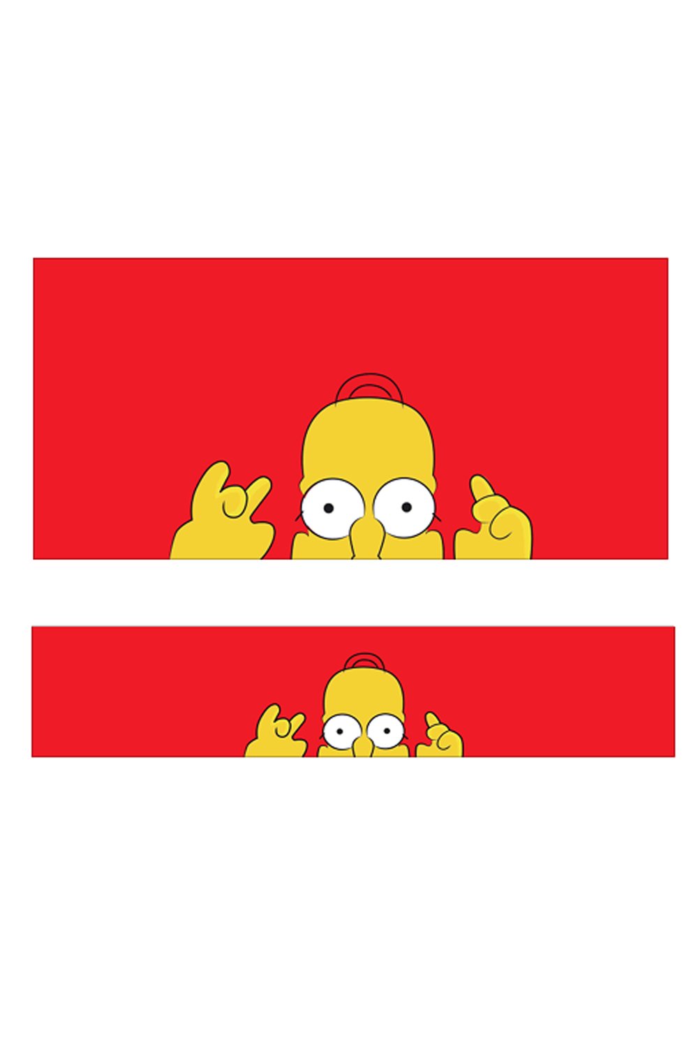 OEM Homer Simpson Şaşkın Tasarımlı Kırmızı 2'li Torpido ve Pandizot Koruyucu Havlu Seti