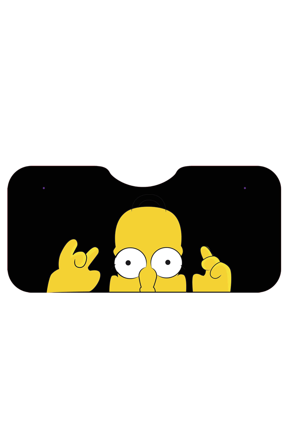 OEM Homer Simpson Şaşkın Tasarımlı Siyah Katlanabilir Ön Cam Güneşliği