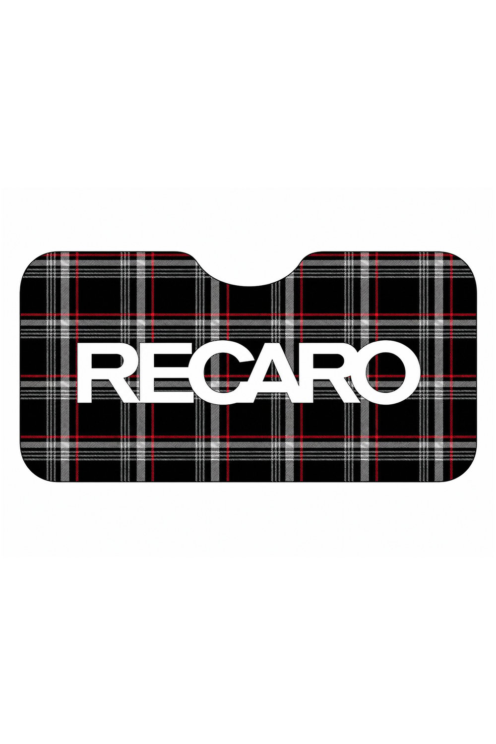 OEM RECARO Ekose Desenli Tasarımlı Katlanabilir Ön Cam Güneşliği