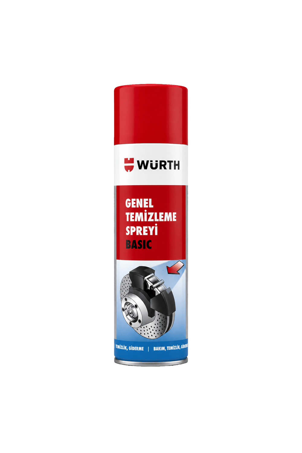 Würth Genel Temizleme Spreyi Basic 500 ml - Yüksek Performanslı Fren Balata ve Yağ Sökücü