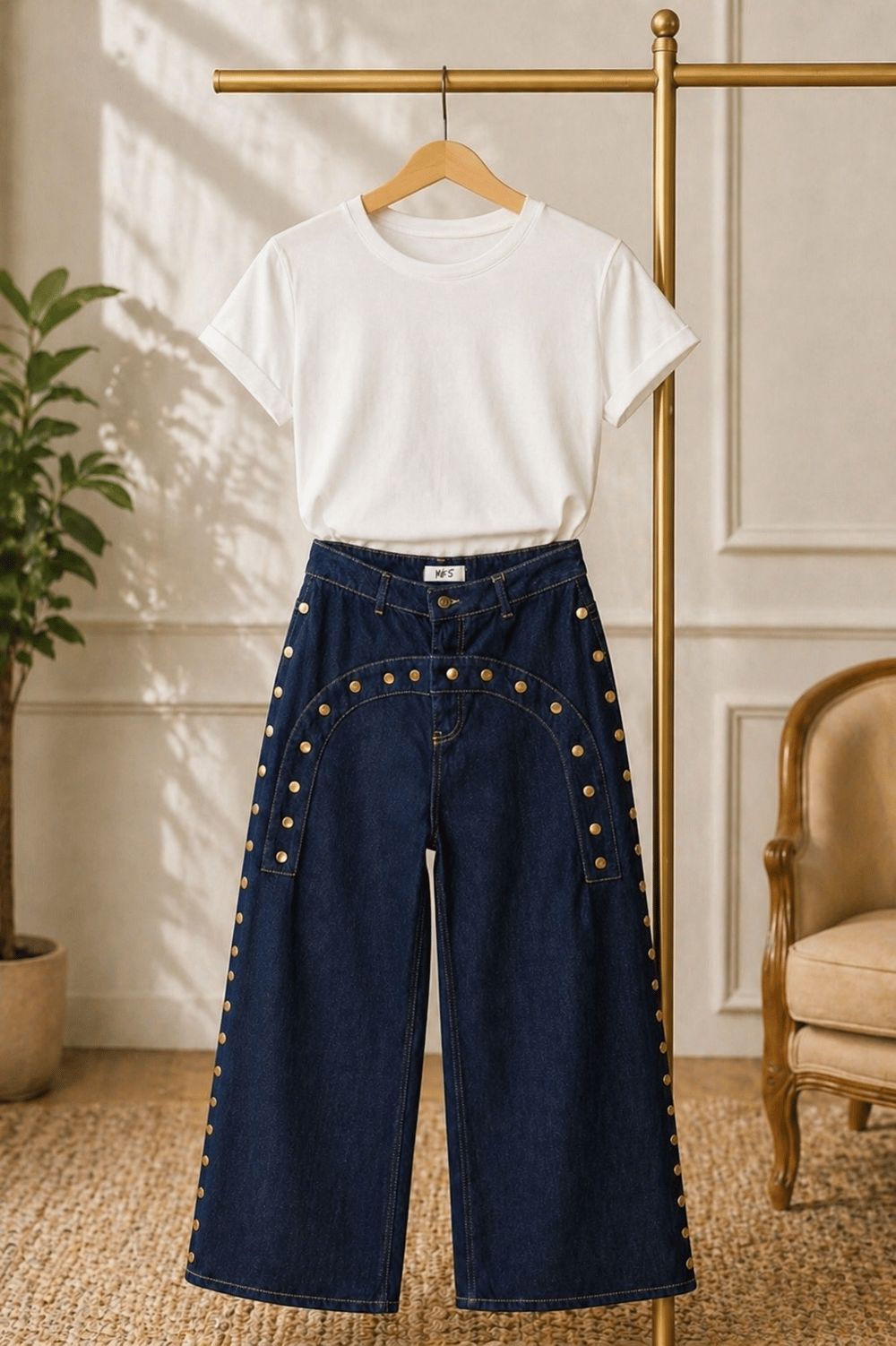 Çıtçıt Detaylı Kot Pantolon