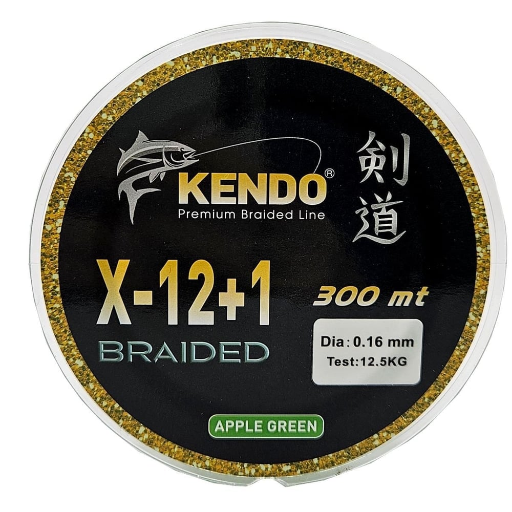Kendo X-12+1 Braided 300m Apple Green Örgü İp