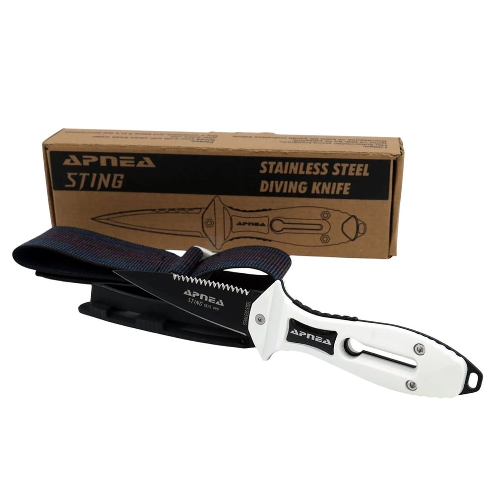 Apnea Sting Bıçak Gen2 Pro Beyaz + Kol Bandı