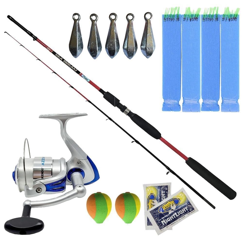 Balıkçı Tekne Seti Kendo Azurro 6000 3BB Olta Makinesi-Kendo Sea Bream 1.80m up to 150gr 2 Parça Olta Kamışı-2 Fosfor-2 Şamandıra-5x 50gr Kurşun-4 Çapari